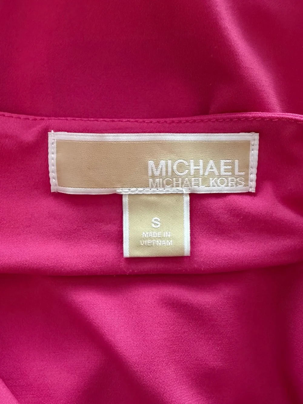 Michael Kors Fuchsia Sleeveless Ruched Sheath Dress